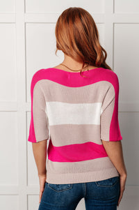 Thumbnail for Rows Of Rose Short Sleeve Knit Top