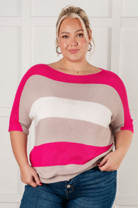 Thumbnail for Rows Of Rose Short Sleeve Knit Top