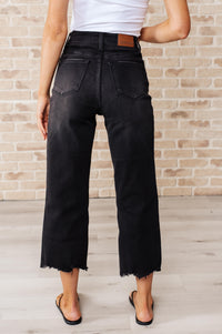 Thumbnail for Ryan High Rise Button Fly Wide Leg Crop Jeans