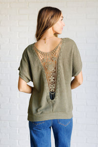 Thumbnail for Secret Detail Lace Back Top