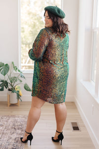 Thumbnail for Shimmering Splendor Sequin Shirt Dress