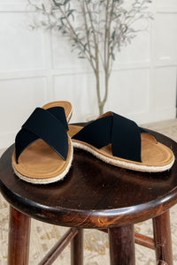 Thumbnail for Shore Thing Slip on Sandals in Prism Black