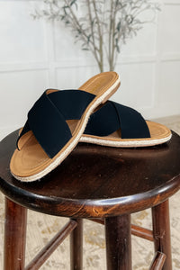 Thumbnail for Shore Thing Slip on Sandals in Prism Black