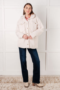 Thumbnail for Shrouded in Sherpa Coat in White