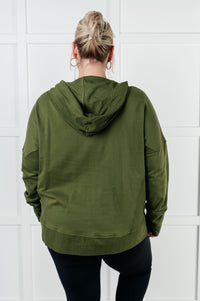 Thumbnail for Simple Snug Snap Hooded Pullover