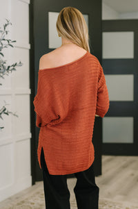 Thumbnail for Slouchy Gal Off Shoulder Textured Top