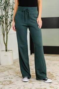 Thumbnail for Slow Mornings High Waisted Sweats in Jungle Green