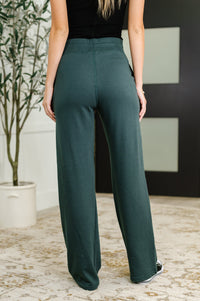 Thumbnail for Slow Mornings High Waisted Sweats in Jungle Green
