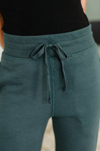 Thumbnail for Slow Mornings High Waisted Sweats in Jungle Green