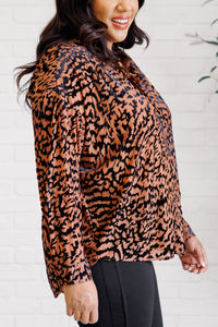 Thumbnail for So Fierce Animal Print Blouse