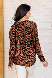 Thumbnail for So Fierce Animal Print Blouse
