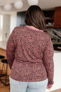 Thumbnail for Spotted Around Town Long Sleeve Top