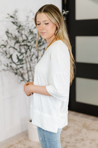 Thumbnail for Stay On Top Relaxed Tee in Off White