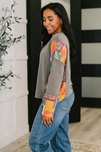Thumbnail for Sweet as Pie Color Block Relaxed Long Sleeve