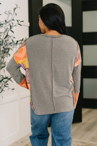 Thumbnail for Sweet as Pie Color Block Relaxed Long Sleeve