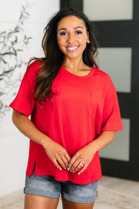 Thumbnail for Take It Easy Slouchy Tee in Red