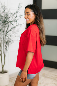 Thumbnail for Take It Easy Slouchy Tee in Red