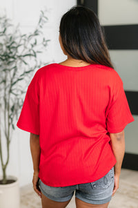 Thumbnail for Take It Easy Slouchy Tee in Red