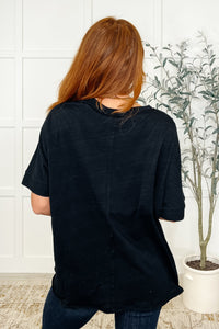 Thumbnail for The Layback Relaxed Basic Tee in Black