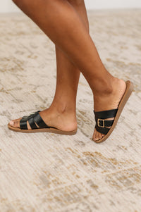 Thumbnail for Torvi Black Slip on Sandals