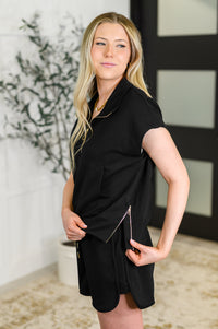 Thumbnail for Twenty Four Karat Half Zip Top and Shorts Set