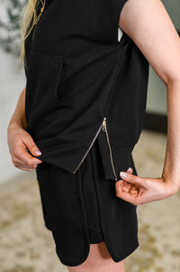 Thumbnail for Twenty Four Karat Half Zip Top and Shorts Set