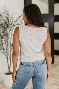 Thumbnail for What's the Plan Lettuce Hem Tank in Heather Grey