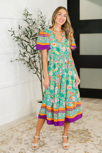 Thumbnail for Wildflower Wish Gathered Tier Dress – Mint Magic in Every Moment