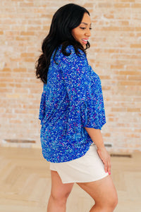 Thumbnail for Willow Bell Sleeve Top in Royal