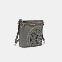 Thumbnail for Nicole Lee USA Metallic Stitching Embroidery Inlaid Rhinestone Crossbody Bag