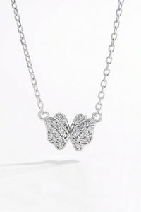 Thumbnail for 925 Sterling Silver Zircon Butterfly Pendant Necklace