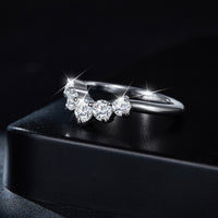 Thumbnail for Inlaid Moissanite 925 Sterling Silver Ring