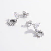 Thumbnail for 925 Sterling Silver Inlaid Zircon Heart Earrings