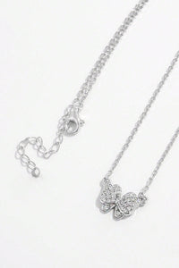 Thumbnail for 925 Sterling Silver Zircon Butterfly Pendant Necklace