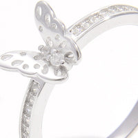 Thumbnail for 925 Sterling Silver Inlaid Zircon Butterfly Ring