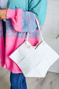 Thumbnail for Woven Tote in White