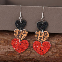 Thumbnail for Heart Leather Drop Earrings