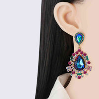 Thumbnail for Teardrop Shape Rhinestone Alloy Dangle Earrings