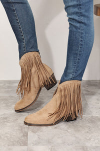 Thumbnail for Legend Women's Fringe Cowboy Western Ankle Boots