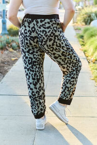 Thumbnail for Celeste Design Full Size Leopard Contrast Sweatpants