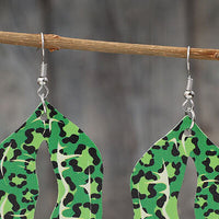 Thumbnail for Leopard Lip Shape Leather Earrings