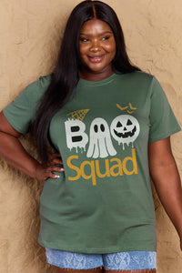 Thumbnail for Simply Love Full Size BOO SQUAD Graphic Cotton T-Shirt