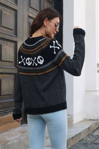 Thumbnail for Ribbed Round Neck Long Sleeve Pullover Sweater