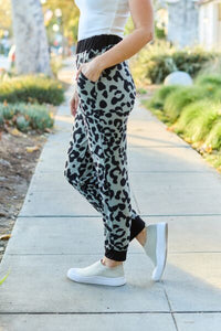 Thumbnail for Celeste Design Full Size Leopard Contrast Sweatpants