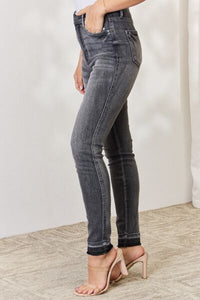 Thumbnail for Judy Blue Full Size High Waist Tummy Control Release Hem Skinny Jeans