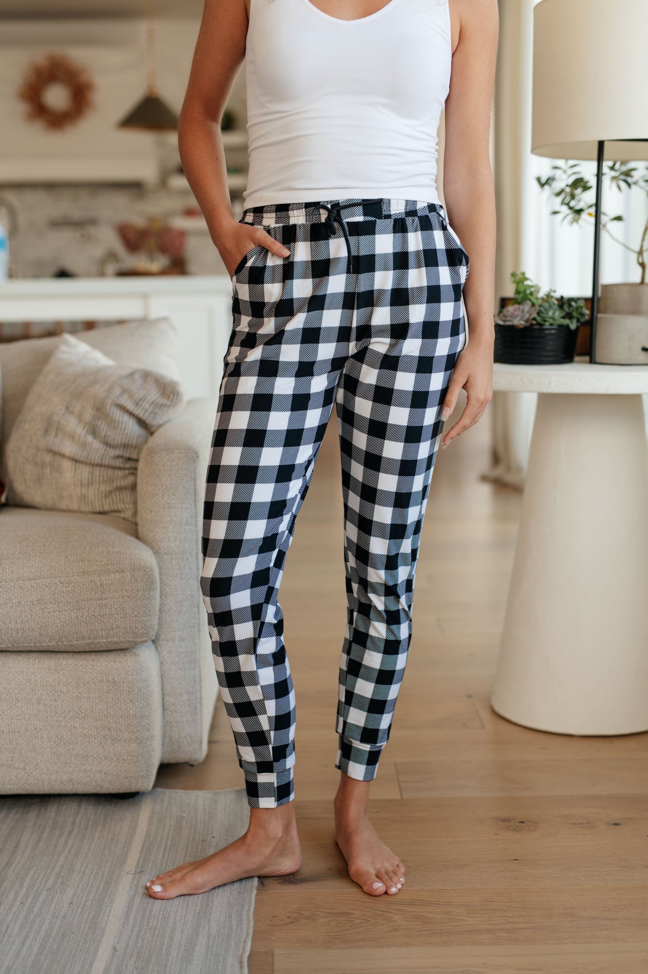 Your New Favorite Joggers in Black and White Check – Bright N Beautiful  Boutique