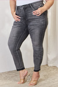 Thumbnail for Judy Blue Full Size High Waist Tummy Control Release Hem Skinny Jeans