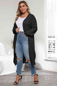 Thumbnail for Plus Size Open Front Long Sleeve Cardigan