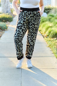 Thumbnail for Celeste Design Full Size Leopard Contrast Sweatpants