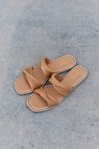 Thumbnail for Qupid Summertime Fine Double Strap Twist Sandals